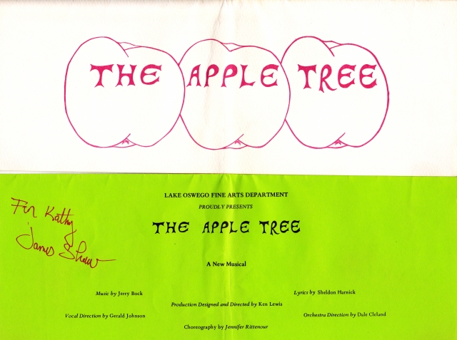All School Musical for 1969 The Apple Tree
